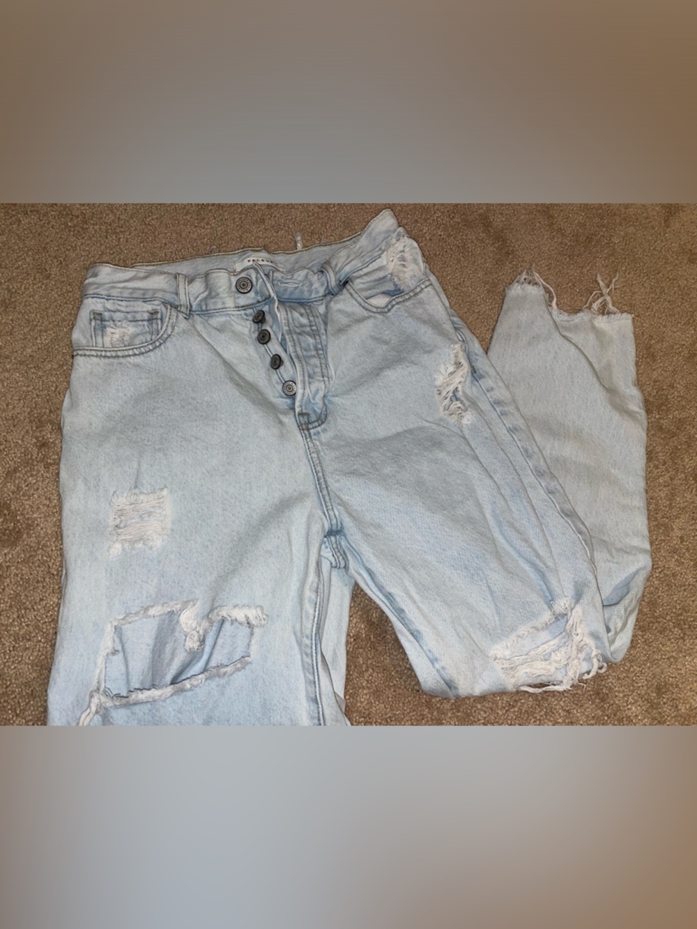 Pacsun womens jeans mom high rise Button Fly